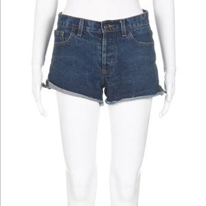 American apparel denim jean shorts 25 dark blue
